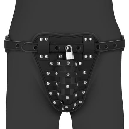 Leren Kuisheids Jock – Luxe en Veilig BDSM Accessoire