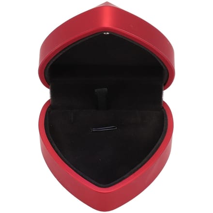 Boîte à pendentif LED en forme de cœur, grande capacité, doublure douce, pour collier, bijoux, cadeau rouge
