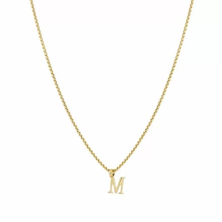 Bijoutheek Collier Letter M Goud