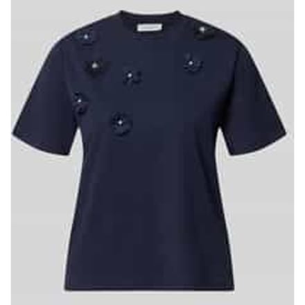 T-shirt met bloemapplicaties
