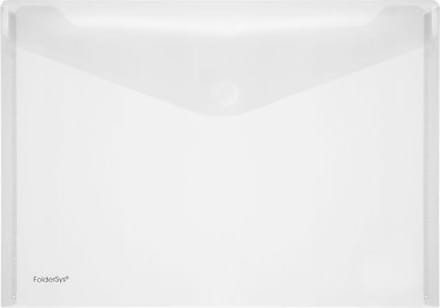 Enveloptas Foldersys A4 PP dwars transp A4 Velcro Envelop Glashelder33