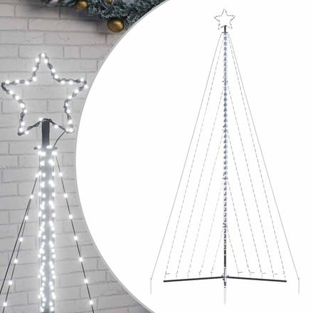 vidaXL LED-kerstboom 570 LEDs koud wit 399 cm