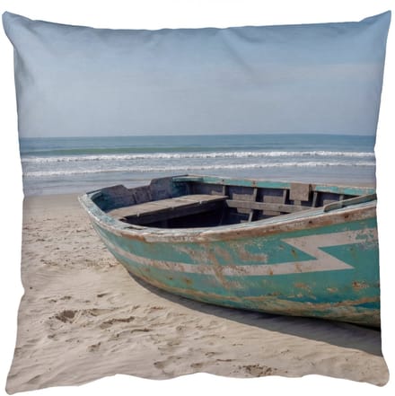 Sierkussens - Kussentjes Woonkamer - 50x50 cm - Boot - Zandstrand - Zee