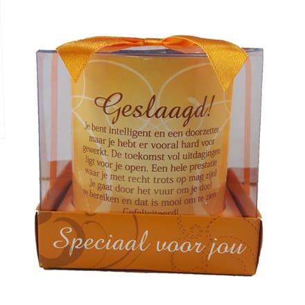 Theelicht houder - Geslaagd - speciaal voor jou