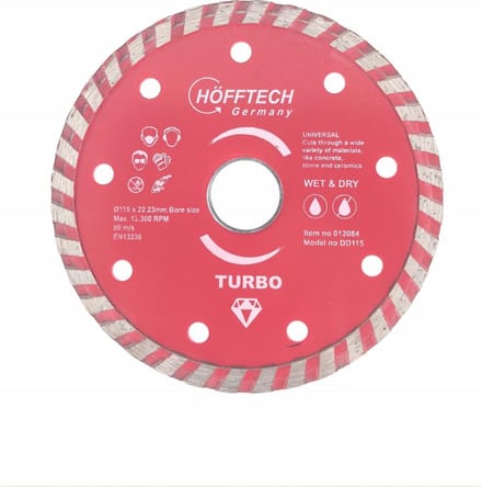 Höftech Diamantschijf Ø115 mm - Nat  Droog