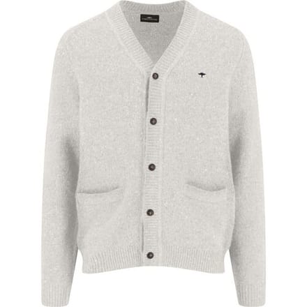Fynch-Hatton Vest Buttoned Donegal Knit Winter White / male