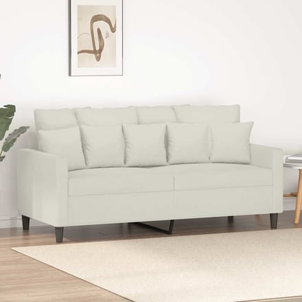 vidaXL - Tweezitsbank - 140 - cm - fluweel - crèmekleurig