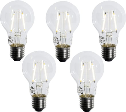 LUEDD Set van 5 E27 LED lamp A60 schemersensor 2,5W 250 lm 2700K