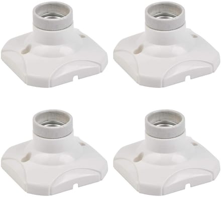 Lampen Fittingen - E27 Houders - Verlichting Installeren - Vlamvertragend Materiaal - 4 Stuks - Wit