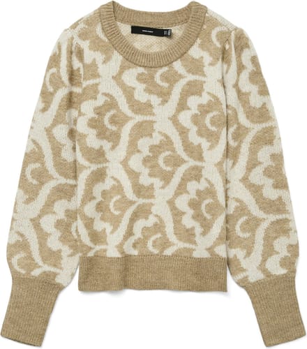 VERO MODA - VMTARI LS O-NCK JACQUARD PULLOVER GA BOO - Dames - Gebreide truien
