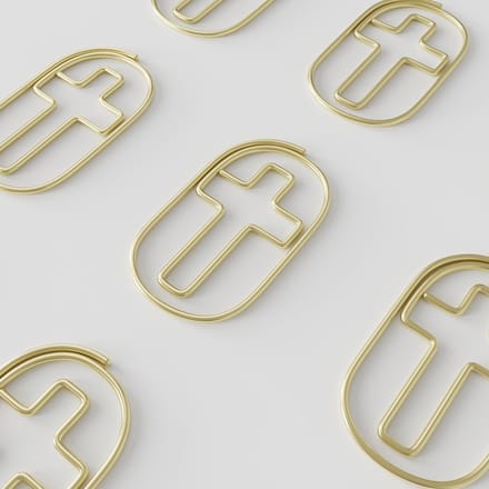 VANDAAG VERZONDEN - Paperclips - Kruis - Goud - 25 stuks