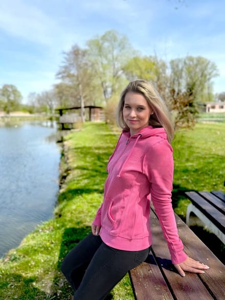 Damessweatshirt James & Nicholson Vintage Hoody Roze - M
