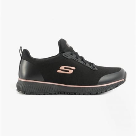 Skechers SQUAD SR Dames Instappers - Zwart / Rose Gold
