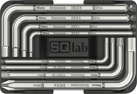 SQlab Multitool – Sleutelset - Inbussleutels - Fietsgereedschap – 8-delig - Zwart