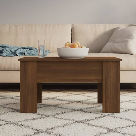 vidaXL - Salontafel - 79x49x41 - cm - bewerkt - hout - bruin - eikenkleur