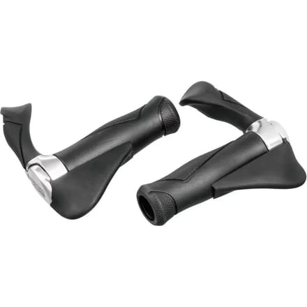 Handvatpaar Ergotec MF2 small kraton / aluminium 130+130 mm - zwart