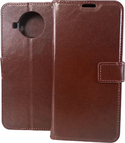 Portemonnee Book Case Hoesje Geschikt voor: Xiaomi Mi 10T Lite -  bruin