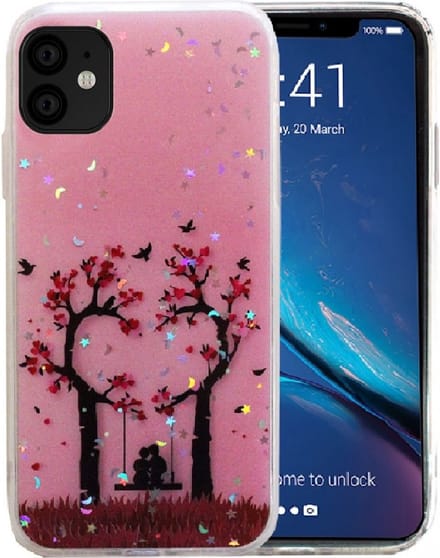 Hoesje Geschikt voor Apple iPhone 11 silicone/TPU back cover print/iphone 11 achterkant + gratis screenprotector (2)