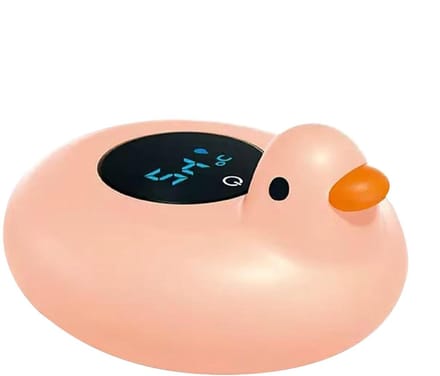 Badthermometer Kinderbad - Drijvende Meter - Veilig Baden - Knipperend Alarm - 12 cm Lengte - Eendenroze