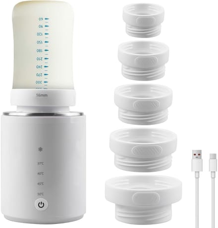 CRLYN® Flessenwarmer Onderweg - Drinkbeker Baby - Draadloos - Wit