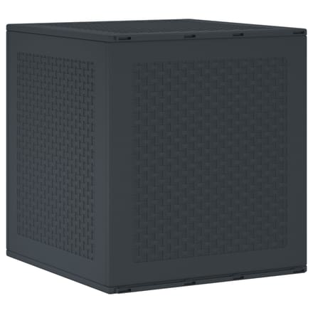 vidaXL - Opbergbox - met - opslag - Antraciet - 55 - x - 53 - x - 57 - cm - Polypropyleen
