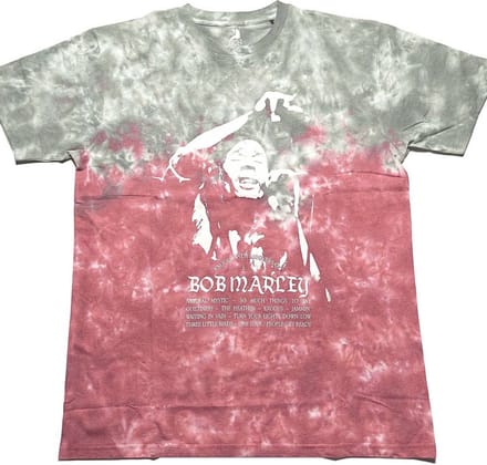 Bob Marley - Exodus Playlist Heren T-shirt - S - Grijs/Rood