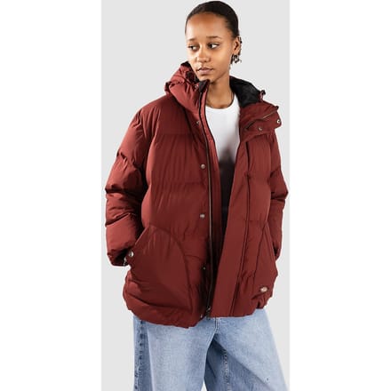 Dickies Eagleville Hooded Puffer Jas rood