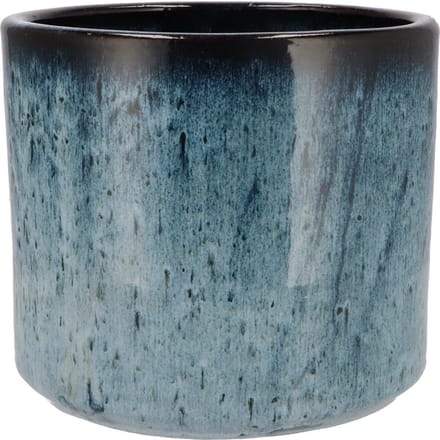 DK Design Bloempot model Blue Glaze - blauw - D21 x H24 cm - ombre