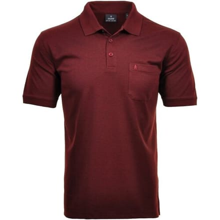 Ragman Softknit Poloshirt Breast Pocket Pima Cotton Mix Rood / male