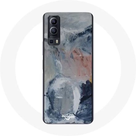 Vivo Y72 hoesje Grijze abstracte textuurachtergrond