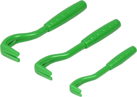 Benson Tekentang set - met haak - groen - 3 maten - 3-delig