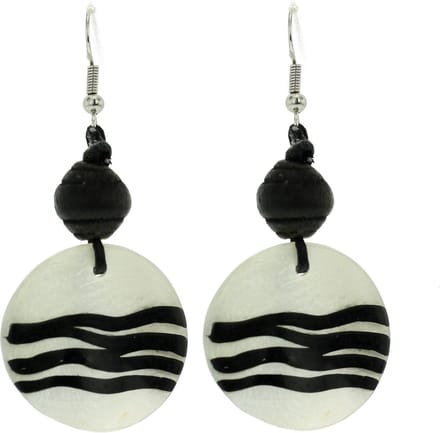 Behave - Oorhangers schelphanger grafisch patroon - Boho zomerlook