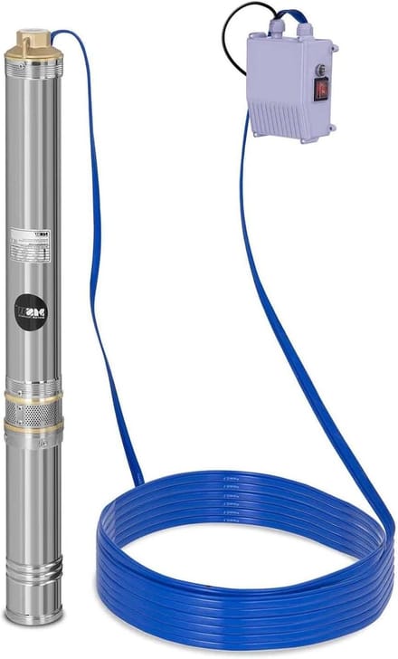 Dompelpomp - Bronpomp Fonteinpomp - Water Verplaatsen - Roestvrijstalen Behuizing - 4800 l/u - Zilver