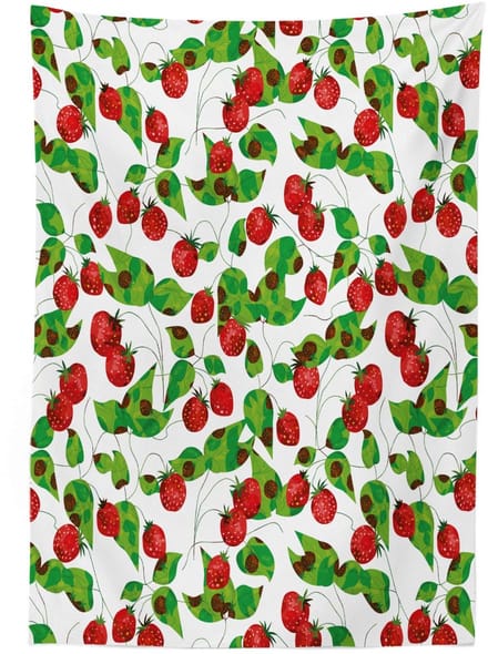 ABAKUHAUS Tafelkleed – 140x170 cm – satijn – donkergroen/wit/rood