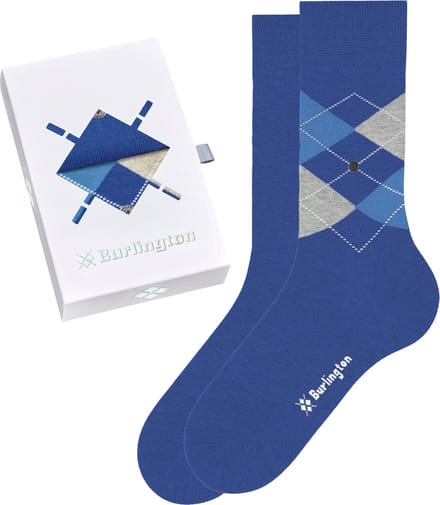 Burlington Basic Gift Box gedessineerd katoen multipack sokken heren veelkleurig - maat 40-46