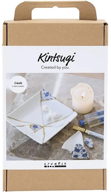 CC Hobbyset Kintsugi Schaal, Blauw, Goud en Wit