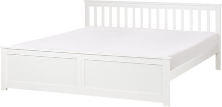 OLENDON - Tweepersoonsbed - Wit - 180 x 200 cm - Dennenhout