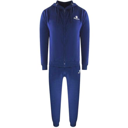 Aquascutum Heren Volledige Rits Trainingspak Set (Blauw)