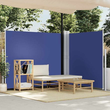 vidaXL - Windscherm - uittrekbaar - 160x600 - cm - blauw