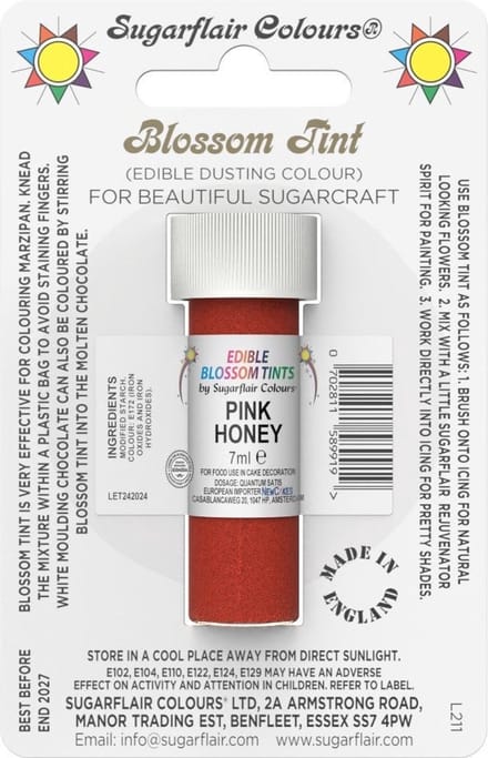 Sugarflair Eetbare Kleurpoeder - Licht Roze - 7ml - Voedingskleurstof