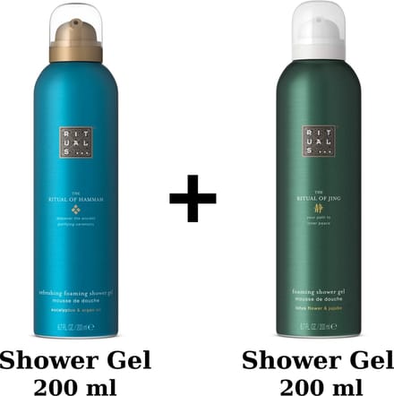 Rituals - Duo Set - Hammam Shower Gel 200 ml + Jing Shower Gel 200 ml - Douchegels - Doucheschuim