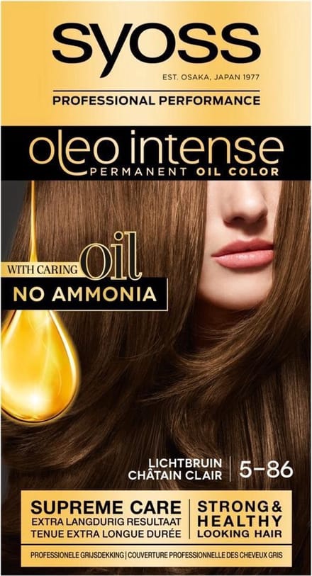 Syoss Oleo Intense - Haarverf - 5-86 - Licht Bruin - 115ml x 12