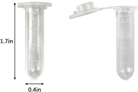 200 Stuks 2ml Centrifugebuisjes Polypropyleen Gradueel Micro Reageerbuisjes met Snapdop