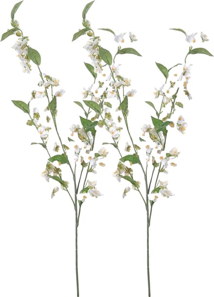 Louis Maes Bloesem kunstbloem/tak - 2x - wit - 85 cm - appelbloesem