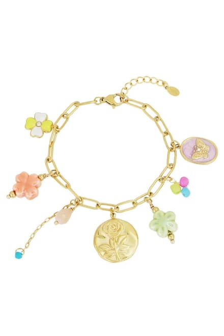 Mix en Match - Bedelarmband - Charmify Me - Stainless steel - Goud kleurig - 16 cm