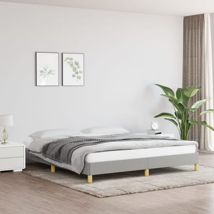 vidaXL - Bedframe - zonder - matras - stof - lichtgrijs - 180x200 - cm
