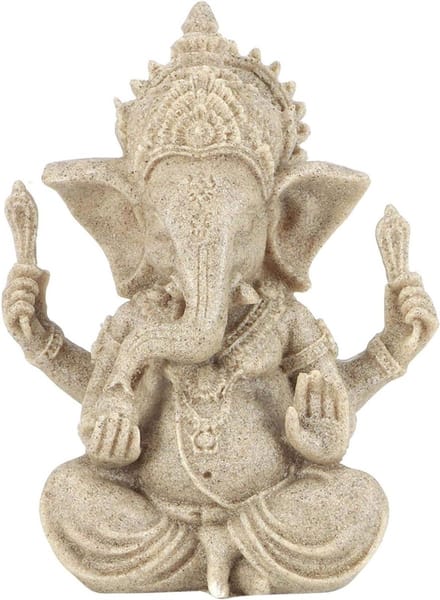 Solidchoice - Ganesha Standbeeld van Sandstone Resin voor Thuisdecoratie