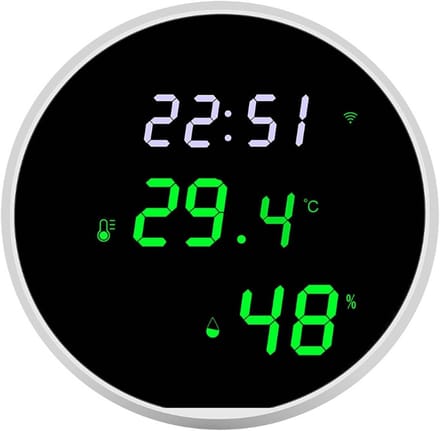 Slimme Sensor - Temperatuur Vochtigheid - Domotica Real-Time - Wifi Dual Mode - 85x85mm - Zwart