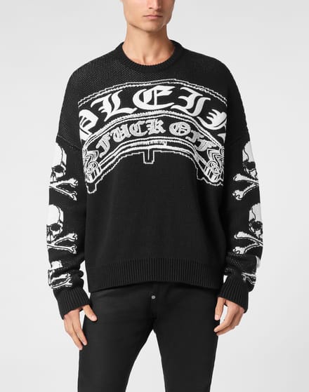 Pullover Ronde Hals Gothic Plein