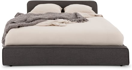 Gestoffeerd bed MARINI 140x200 cm met lattenbodem – donkergrijs